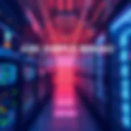 A modern Bitcoin mining facility with rows of mining rigs and equipment, showcasing the high-tech environment of Simple Mining in Iowa.
