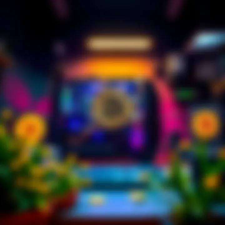 A beginner's Bitcoin mining setup with hardware and computer equipment, illustrating the process of BTC farming.