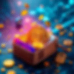 Illustration of digital coins being mixed in a virtual wallet, symbolizing Bitcoin mixing services