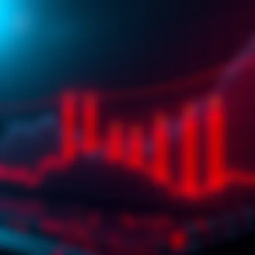 A graph showing six consecutive red candles representing Bitcoin's monthly losses.