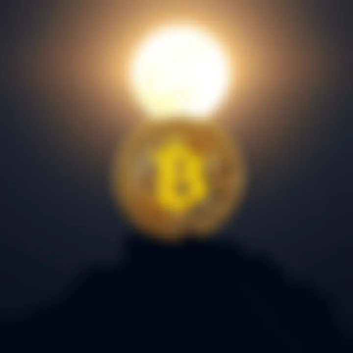 A graphic showing a Bitcoin symbol in front of a bright full moon, symbolizing potential gains in November.