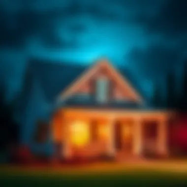 Bitcoin and Mortgage Concept A house with a Bitcoin symbol, showing the connection between Bitcoin and American mortgages.