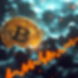 Bitcoin Nears $50k Bitcoin price approaching $50,000 with a graph showing a downward trend in Coinbase premium