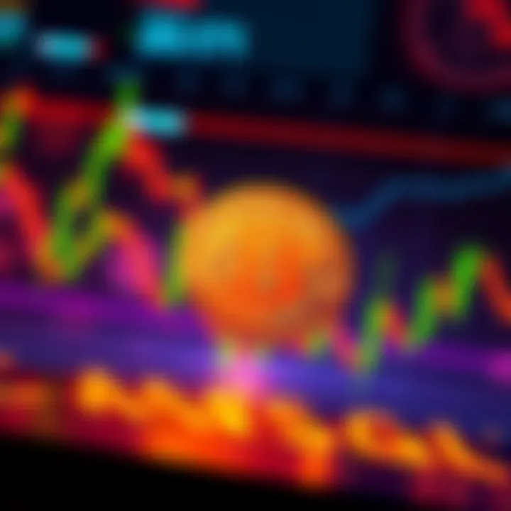 Graphic showing Bitcoin symbol with falling market graphs, representing Bitcoin options expiration
