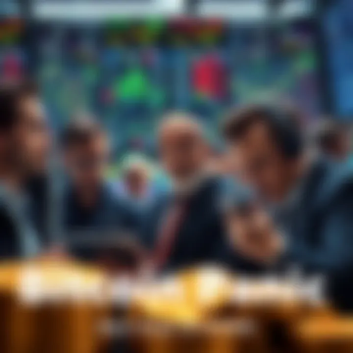Traders looking anxious while examining Bitcoin prices on screens showing $60K