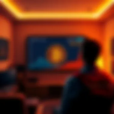 Bitcoin Price at $15 A digital display showing Bitcoin's price at $15 with a surprised person looking at it, set in a 2013-style room.