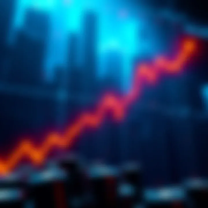 A rising Bitcoin price chart with a hopeful trend line aiming for 100,000 dollars.