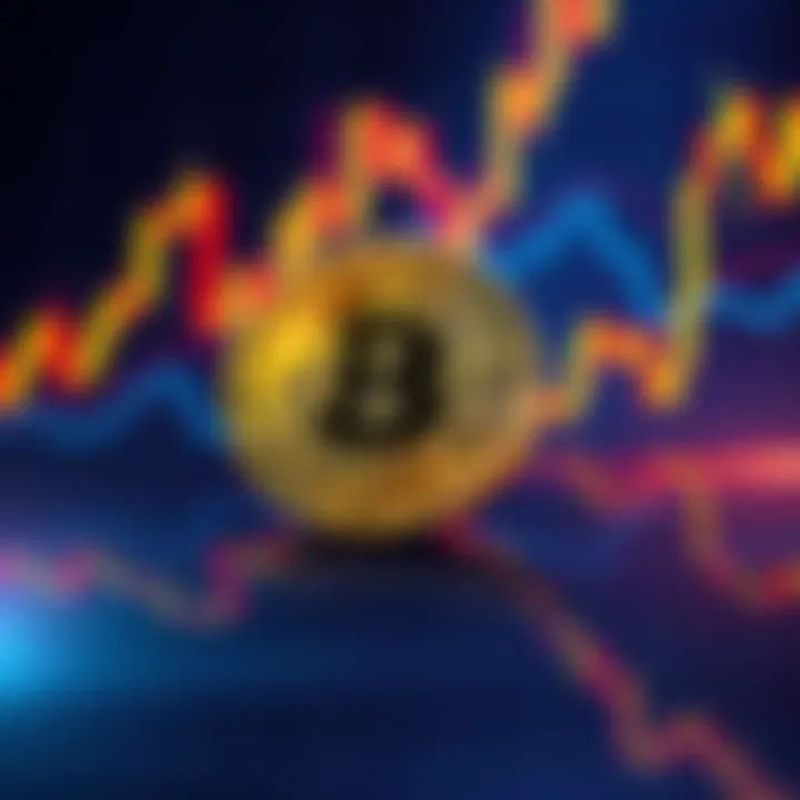 A chart showing Bitcoin's price moving between 65K and 78K, indicating tension in the market as bulls and bears await a breakout.