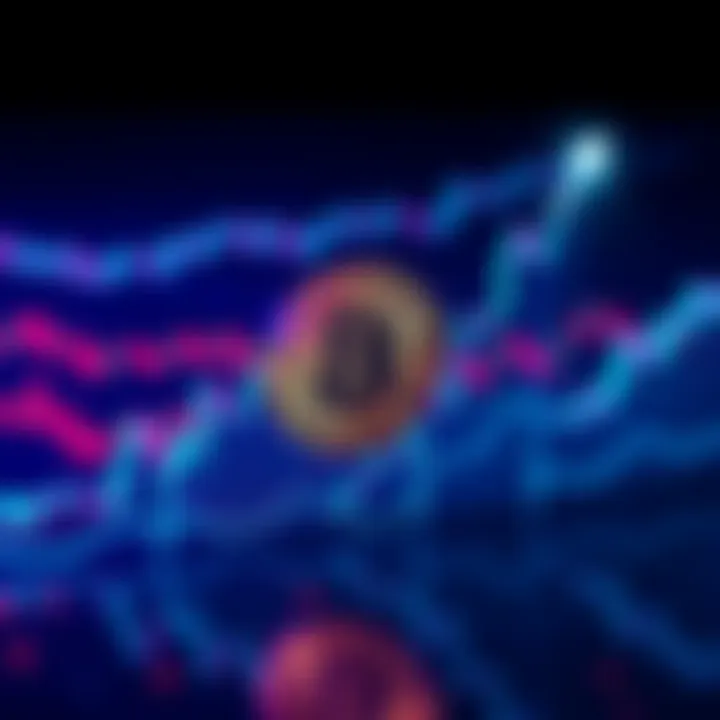 A price chart showing Bitcoin's fluctuations with an upward trend indication.