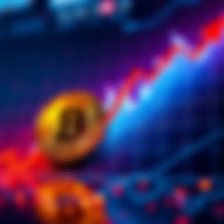 A chart showing Bitcoin's price trend declining towards $77,000 with a red downward arrow.