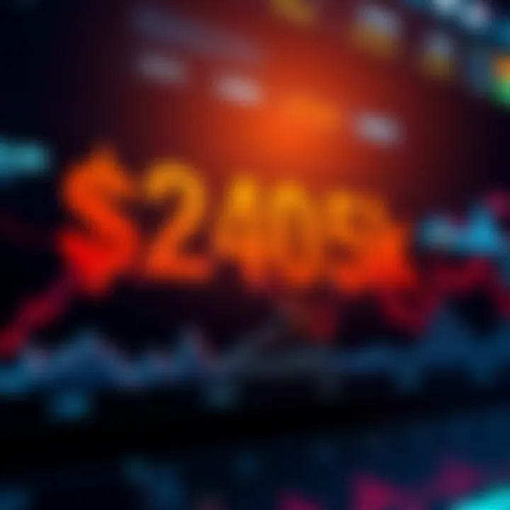 A line chart showing Bitcoin prices approaching $250,000 with indications of selling strategies