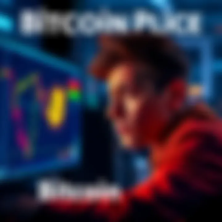 Bitcoin Price Concern A worried person looking at a computer screen displaying Bitcoin prices with confusion, reflecting concerns about exchange fairness.