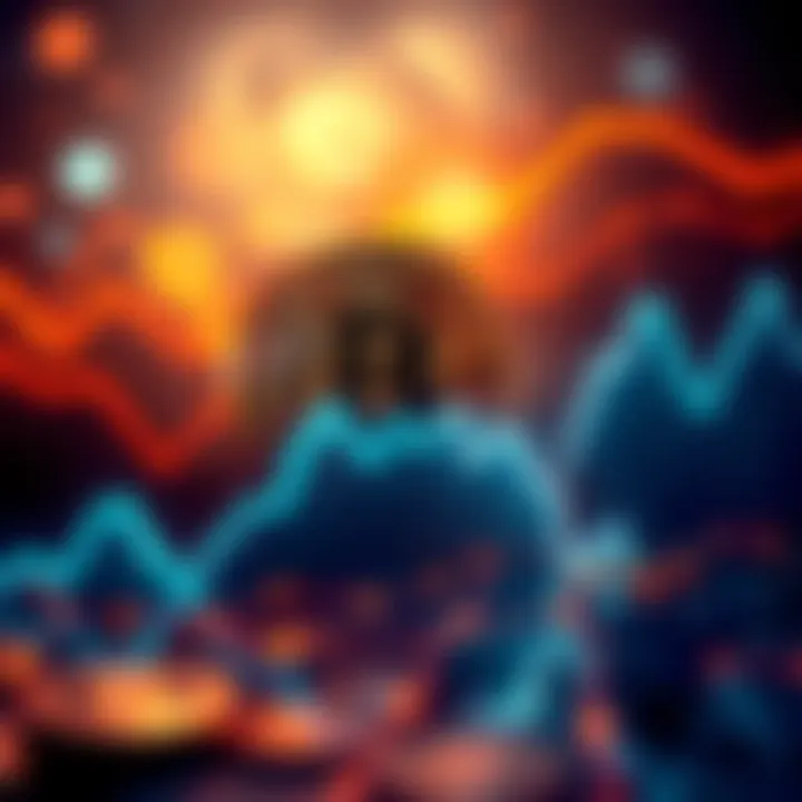 A visual representation of Bitcoin's price crashing below $20,000, with a downward trend line and a Bitcoin symbol in distress.