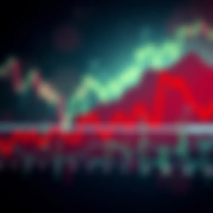 Graph showing Bitcoin's price dropping over six months with a red line indicating downward trend.