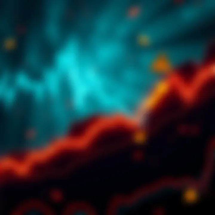 A descending graph illustrating Bitcoin's decline with warning signs about selling now