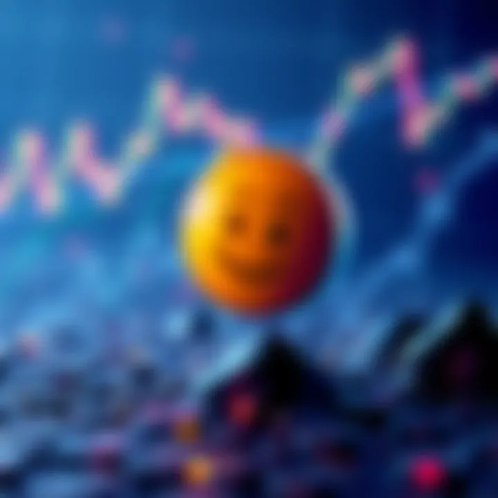 A graphic showing Bitcoin's declining value with a calm face emoji, representing the calm reaction of some investors despite the drop.