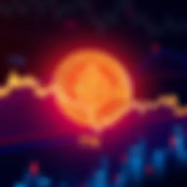 Graph showing Bitcoin price dropping from 79K to 77K with downward trend line