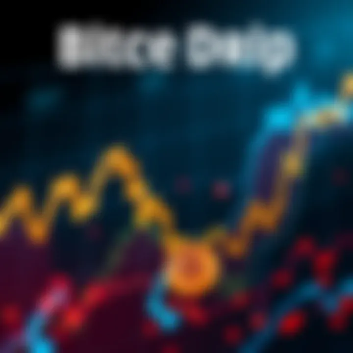 A graphical representation showing a downward trend in Bitcoin prices, illustrating market panic and investment decisions.
