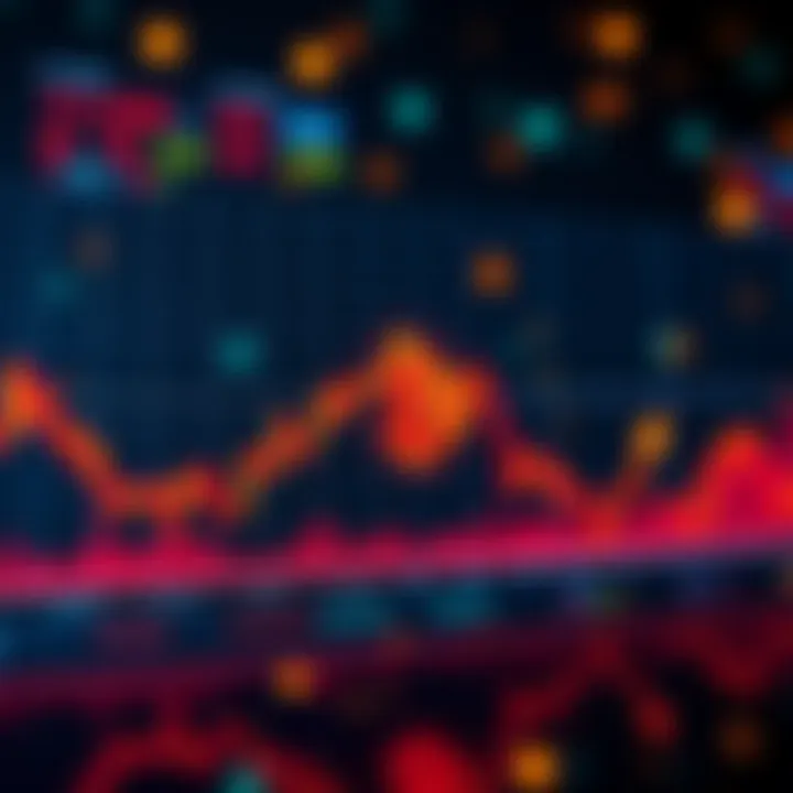 A chart showing a sudden drop in Bitcoin's price with arrows indicating the decline.