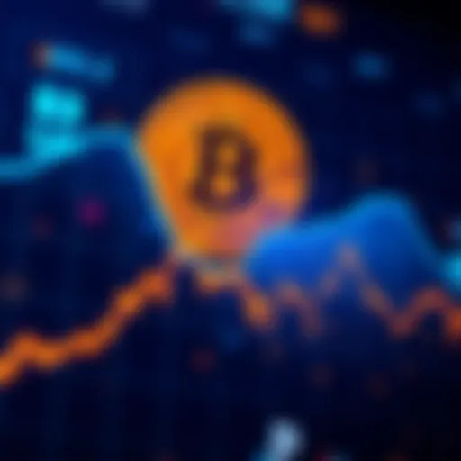 A graph showing a significant decline in Bitcoin prices over time, highlighting the drop from last year's high.