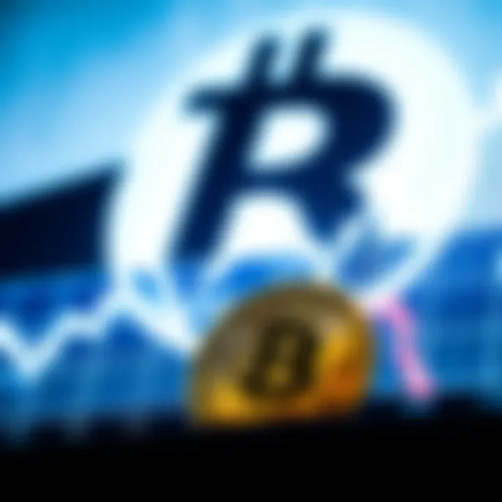 A graph showing the sharp decline in Bitcoin's value with a logo of JP Morgan in the background, symbolizing the market controversy.