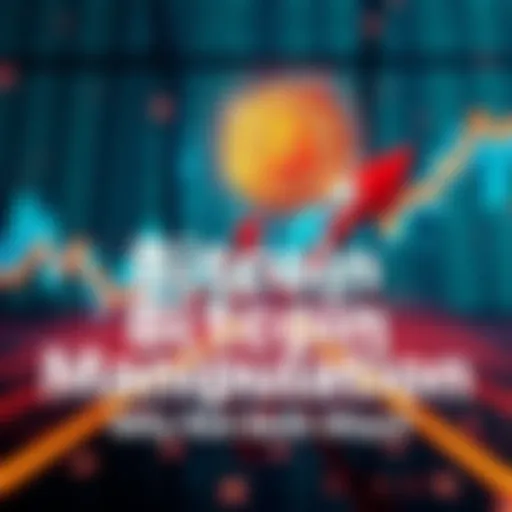 An illustration showing Bitcoin prices with arrows indicating rises and falls, symbolizing market manipulation debates.