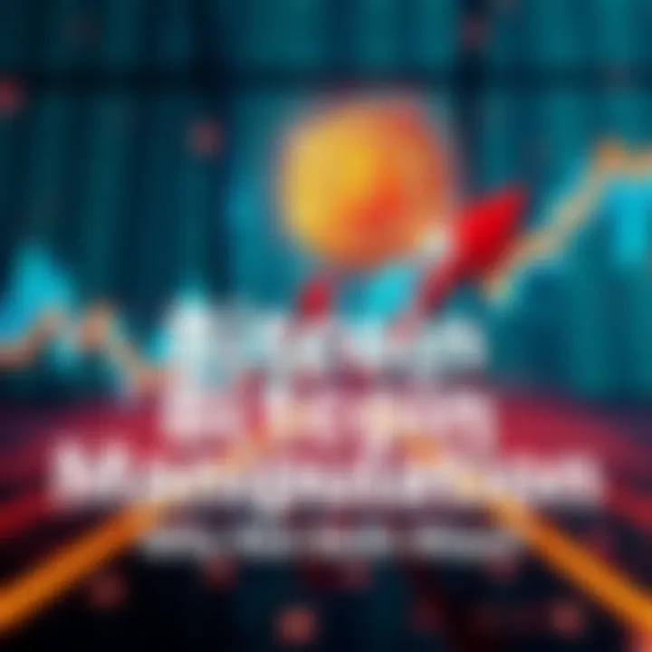 Bitcoin price fluctuation with arrows An illustration showing Bitcoin prices with arrows indicating rises and falls, symbolizing market manipulation debates.