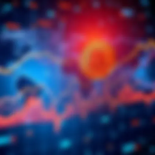 A line graph showing Bitcoin price fluctuations with world map backgrounds to symbolize geopolitical influences.