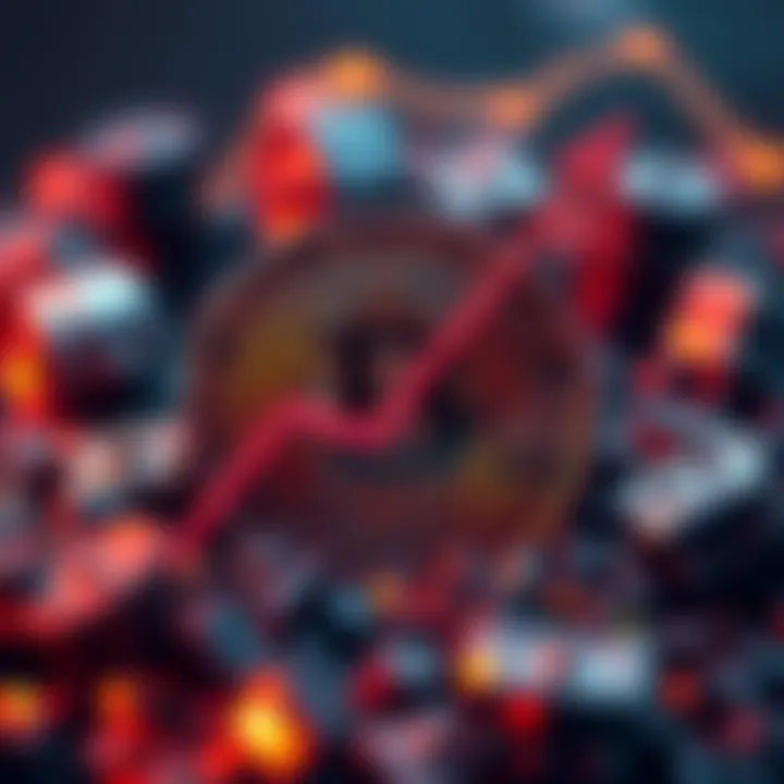 Bitcoin symbol with an upward trend line, indicating price movement near $80,000.