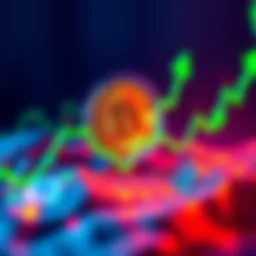 Graph showing Bitcoin price rising to $71,000 with upward trend line and green arrows