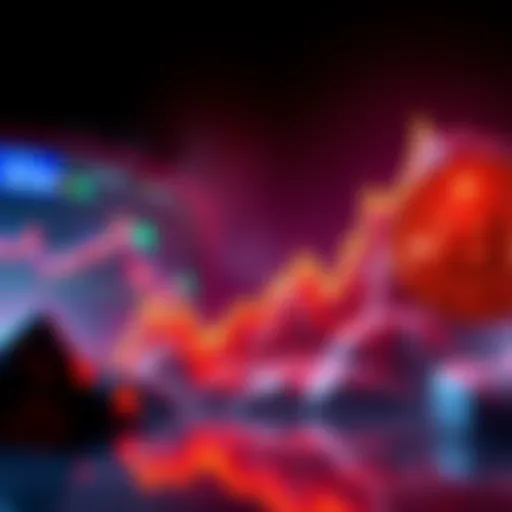 A graph showing Bitcoin's price rising sharply, indicating a 7% increase amidst market volatility.