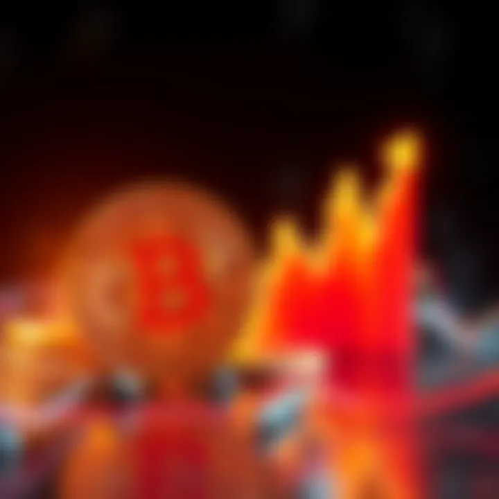 A graphic showing Bitcoin logo with a rising chart indicating the price increase to $71K, capturing global interest in cryptocurrency.