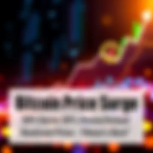 Bitcoin Price Surge A visual representation of Bitcoin trading 30% above its realized price with upward trending graphs and charts.