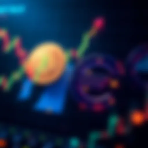 Bitcoin Price Surge Bitcoin chart showing a sharp increase while the euro currency symbol is declining, depicting market changes.