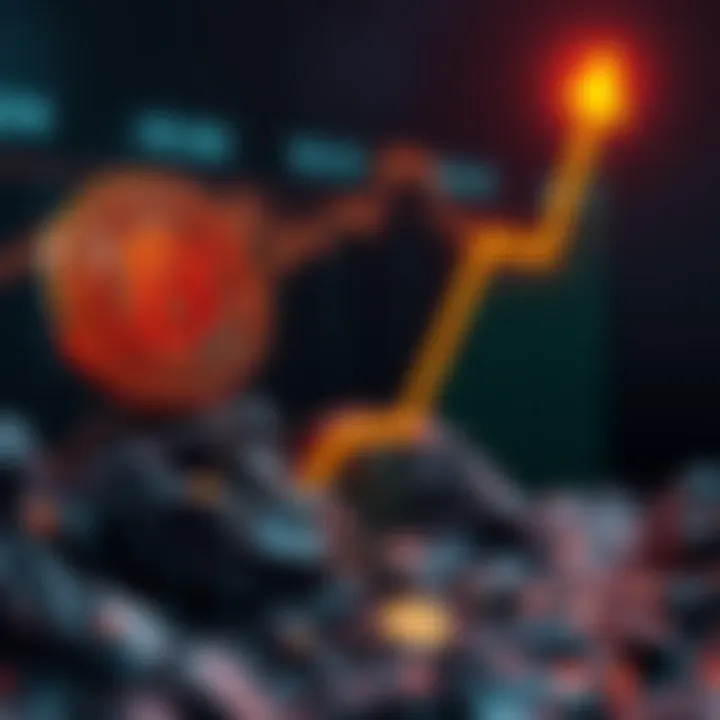 Bitcoin Price Surge Representation of Bitcoin price climbing rapidly with a graphic showing an upward trend alongside the Bitcoin logo.