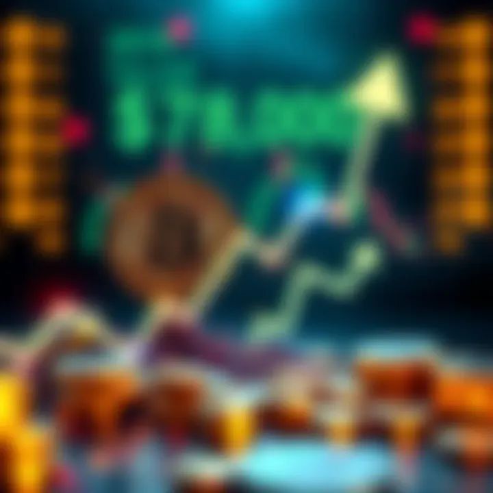 A graphic showing Bitcoin's value rising past $78,000 with an upward trend arrow, symbolizing market excitement.