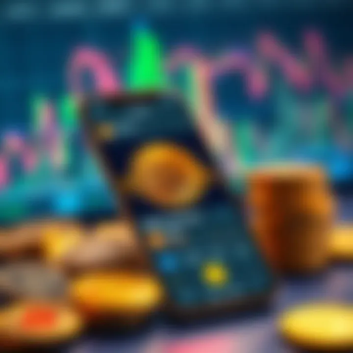 A smartphone displaying a Bitcoin price tracking app with real-time updates