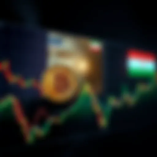 Graph showing Bitcoin's price decline alongside US-Iran conflict indicators