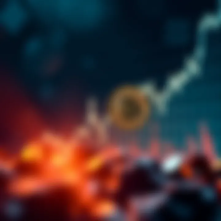 A chart showing a Bitcoin price increase with a downward trend line for the Fear & Greed Index, highlighting investor skepticism.