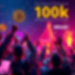 Bitcoin reaching new heights People celebrating as Bitcoin price approaches 100k