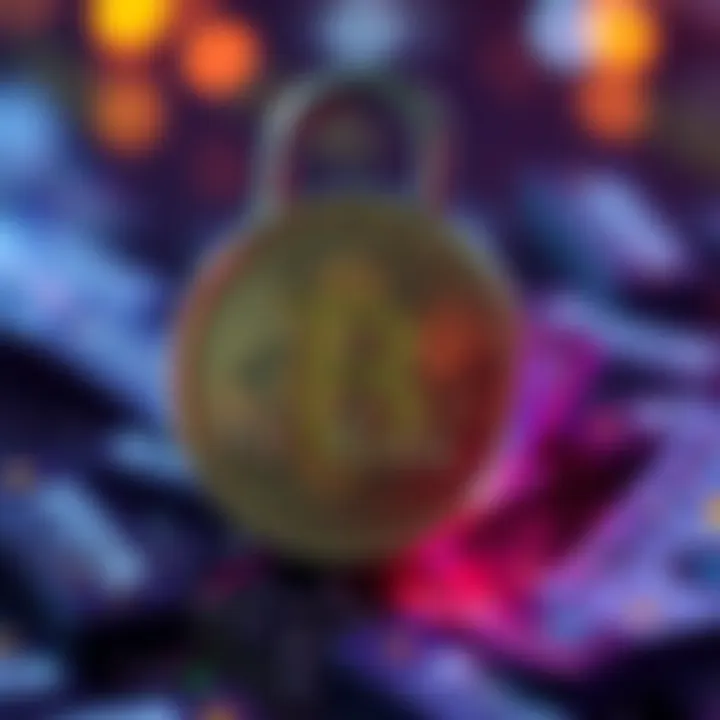 Visual representation of a Bitcoin logo with a padlock and Mt. Gox text, symbolizing the recovery of funds from the hack.