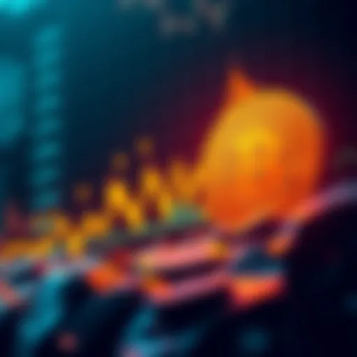 A chart showing Bitcoin's gradual rise followed by drops at higher price points, indicating a potential recovery trend.