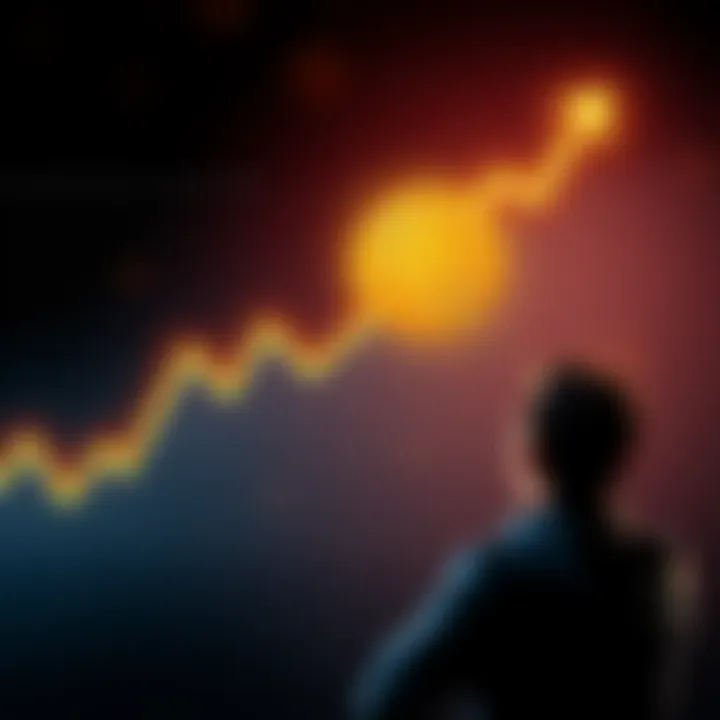 Bitcoin rewards decrease A visual representation of declining Bitcoin rewards with a graph showing a downward trend and a worried person observing it.