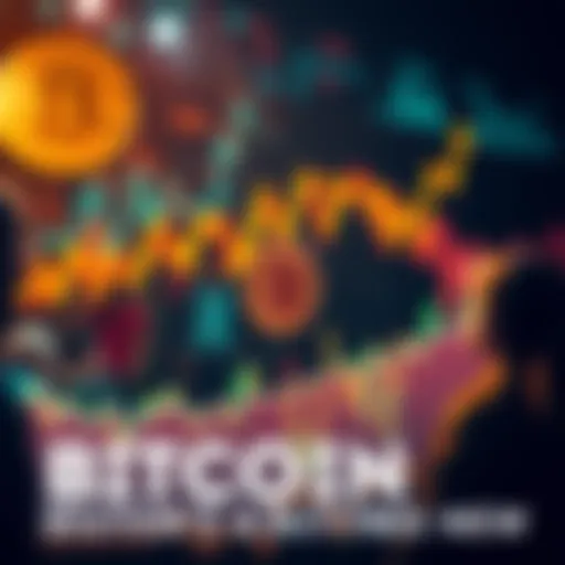 Graph showing Bitcoin prices increasing after a dip, with people discussing strategies