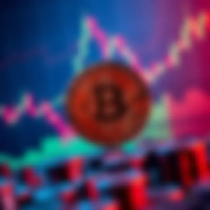 Bitcoin symbol with a rising chart background, reflecting growth after Trump lifts the blockade