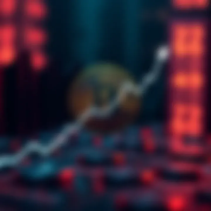 A Bitcoin symbol with a line graph indicating upward movement, symbolizing market optimism after a ceasefire.