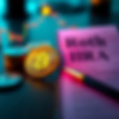 A split image showing Bitcoin symbols on one side and a Roth IRA document with a pen on the other side, representing investment choices.