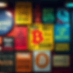 A collection of popular Bitcoin sayings written on colorful posters, representing the culture of hardcore Bitcoin enthusiasts