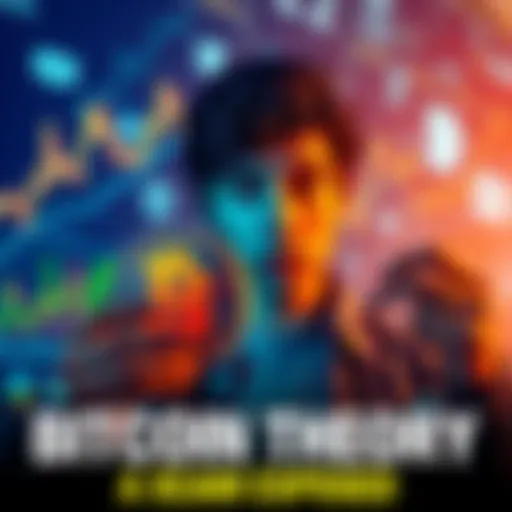 A person looking worried while holding a Bitcoin symbol, surrounded by financial charts and social media icons, representing the risky investment environment.