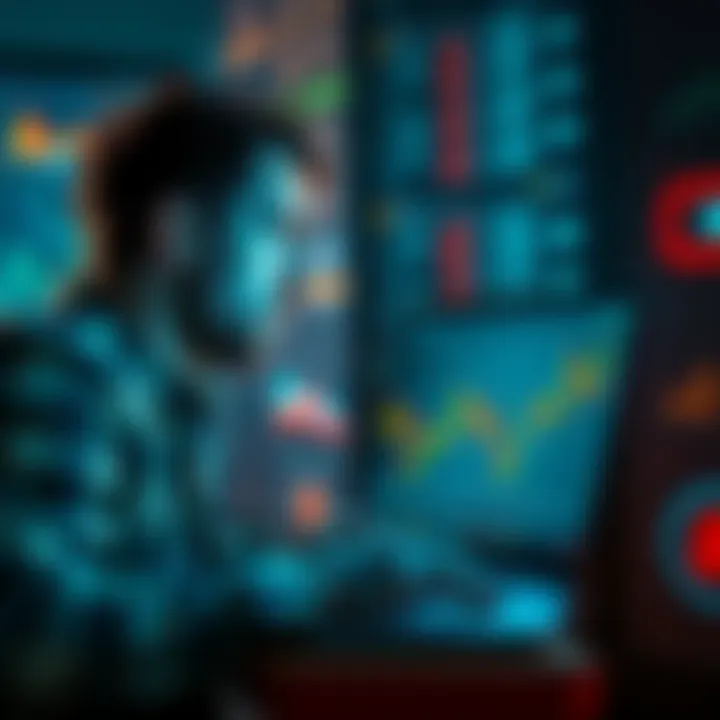 A person looking worried while watching a Bitcoin price chart on a laptop, indicating market risks of shorting Bitcoin.